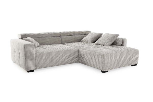 Microfibre velours côtelé gris clair