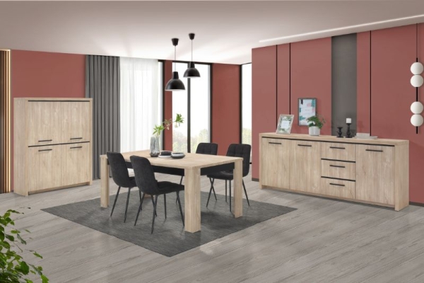 Salle à manger avec meuble bar