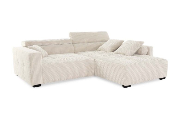 Microfibre velours côtelé beige