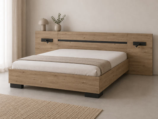 Lit 160 x 200 cm avec éclairage led 