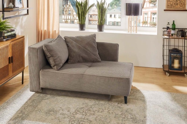 Microfibre côtelé gris