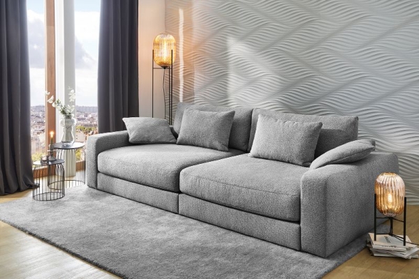 Tissu gris clair chiné