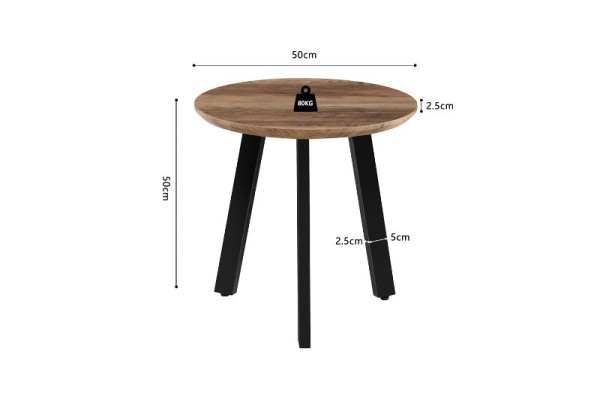 Dimensions table 50 cm
