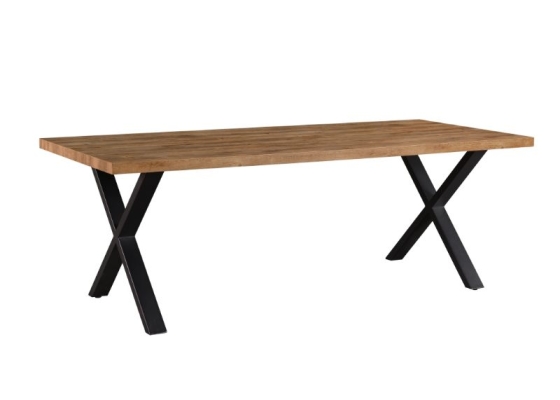 Table à manger 190 cm avec pieds métal en X