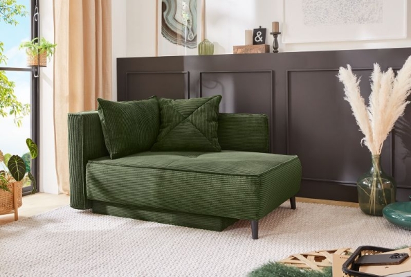 Microfibre côtelé vert