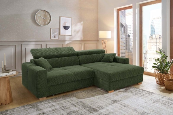 Microfibre velours côtelé vert