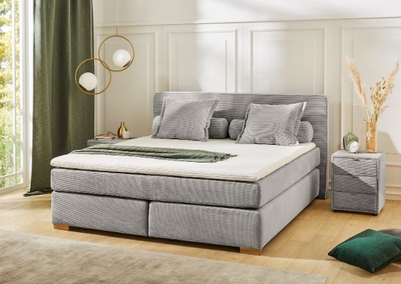 Microfibre côtelée gris clair