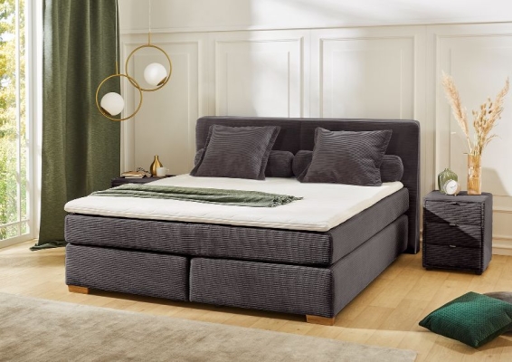 Microfibre côtelée gris foncé