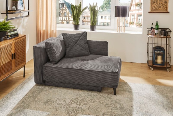 Microfibre côtelé gris foncé