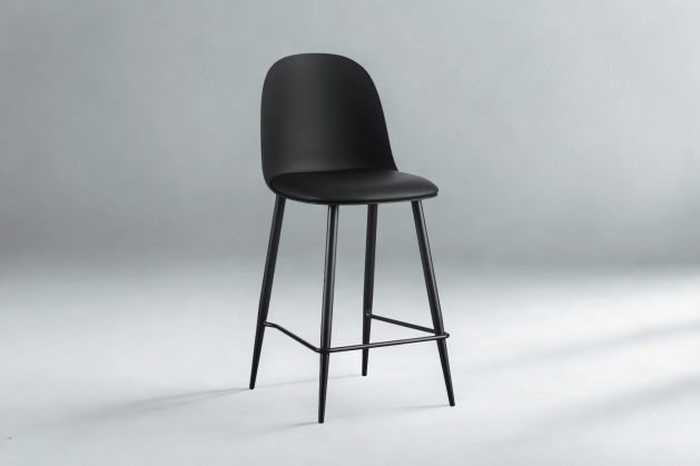 Chaise de comptoir Jasmin  (5670-2) Pu noir.png