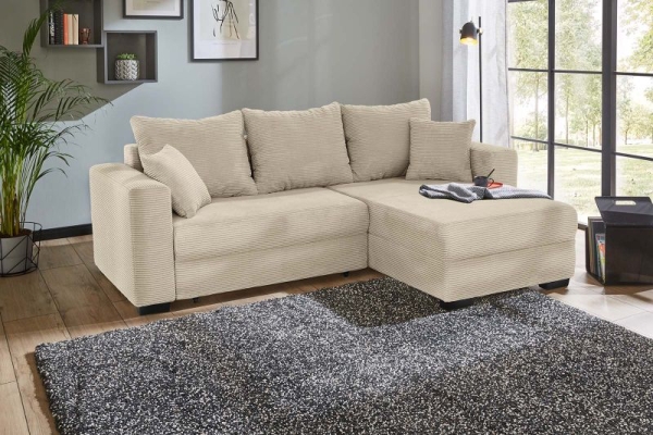 Microfibre velours côtelé gris clair