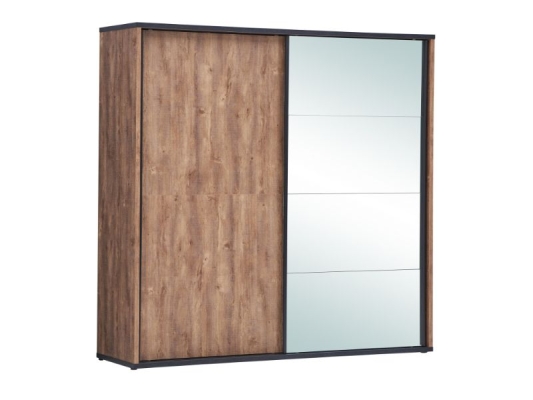 Garde-robe 2 portes coulissantes dont 1 miroir